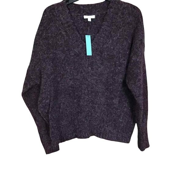 Abound Womens XS Sweater Purple V-Neck Long Sleeve Ribbed Hem Soft Knit NWT - Picture 12 of 16